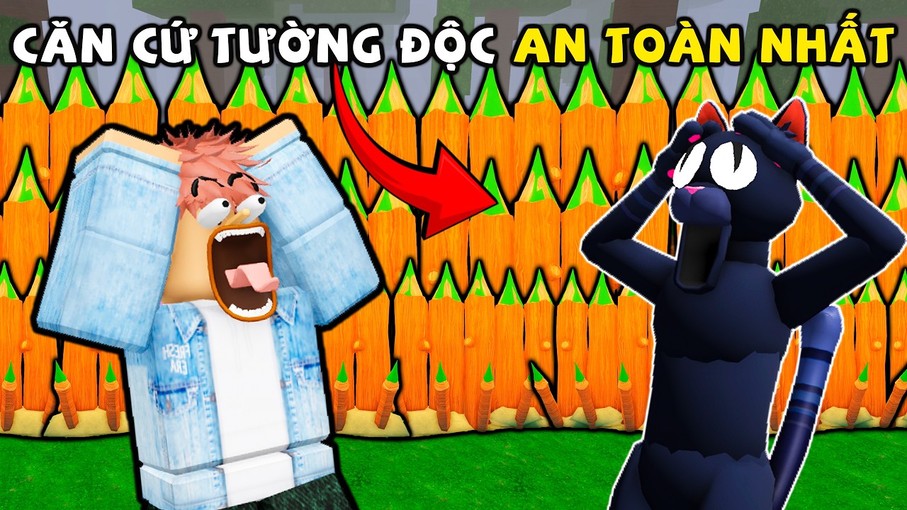 XÂY DỰNG căn cứ TƯỜNG ĐỘC AN TOÀN NHẤT trong UPDATE CON MÈO mới của 99 NIGHTS IN THE FOREST