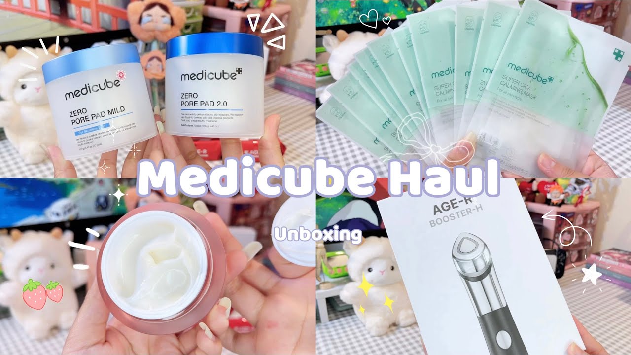 Medicube Haul Unboxing 🫧| K-Beauty Skincare 🌸 | Korean Skincare Unboxing ✨