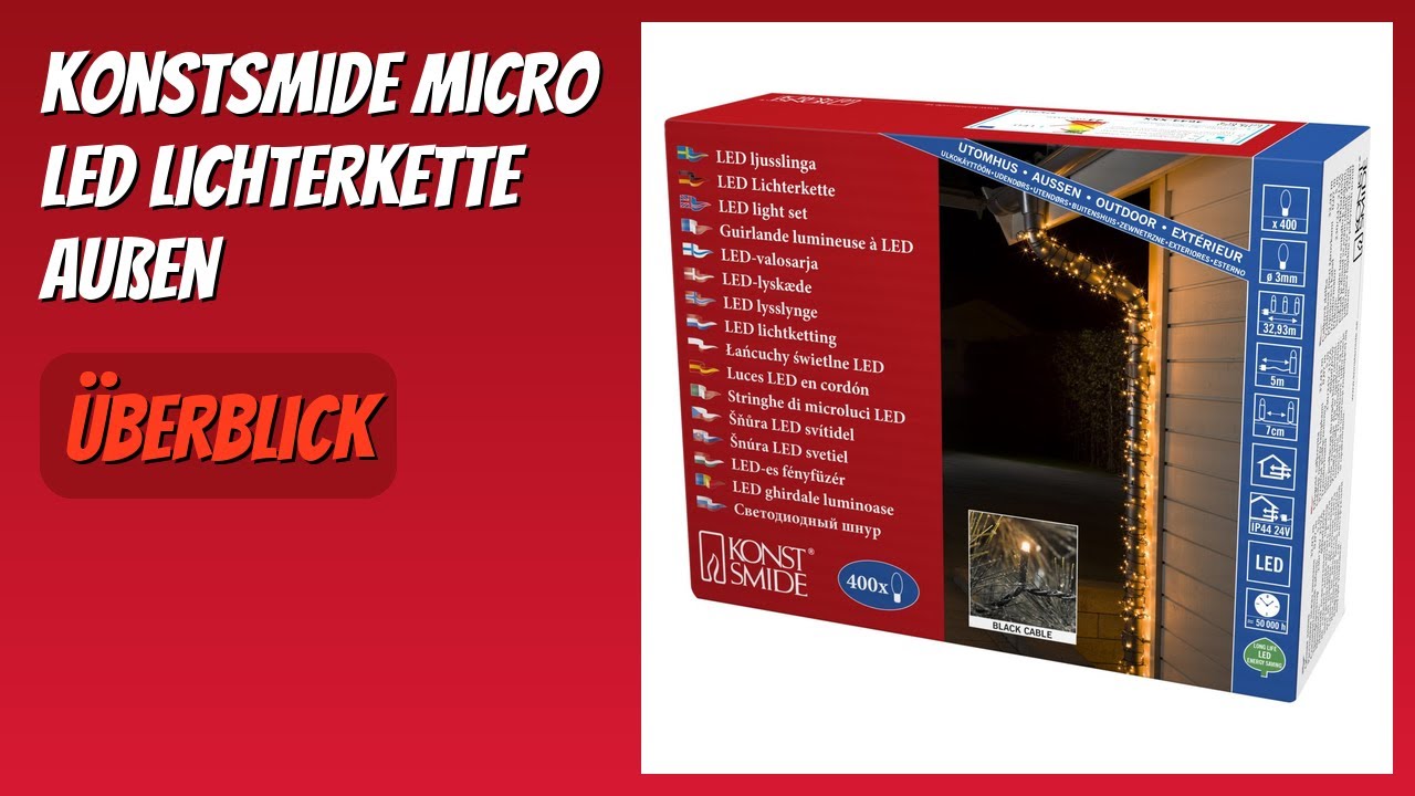 BEWERTUNG (2026): Konstsmide Micro LED Lichterkette Außen. Infos