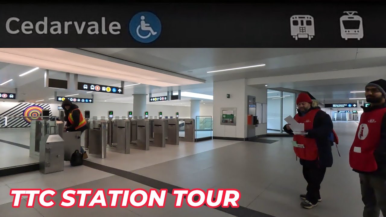 Экскурсия по станции TTC Cedarvale (Эглинтон Кросстаун) | ПЕРВЫЙ ВЗГЛЯД внутрь нового центра метро!