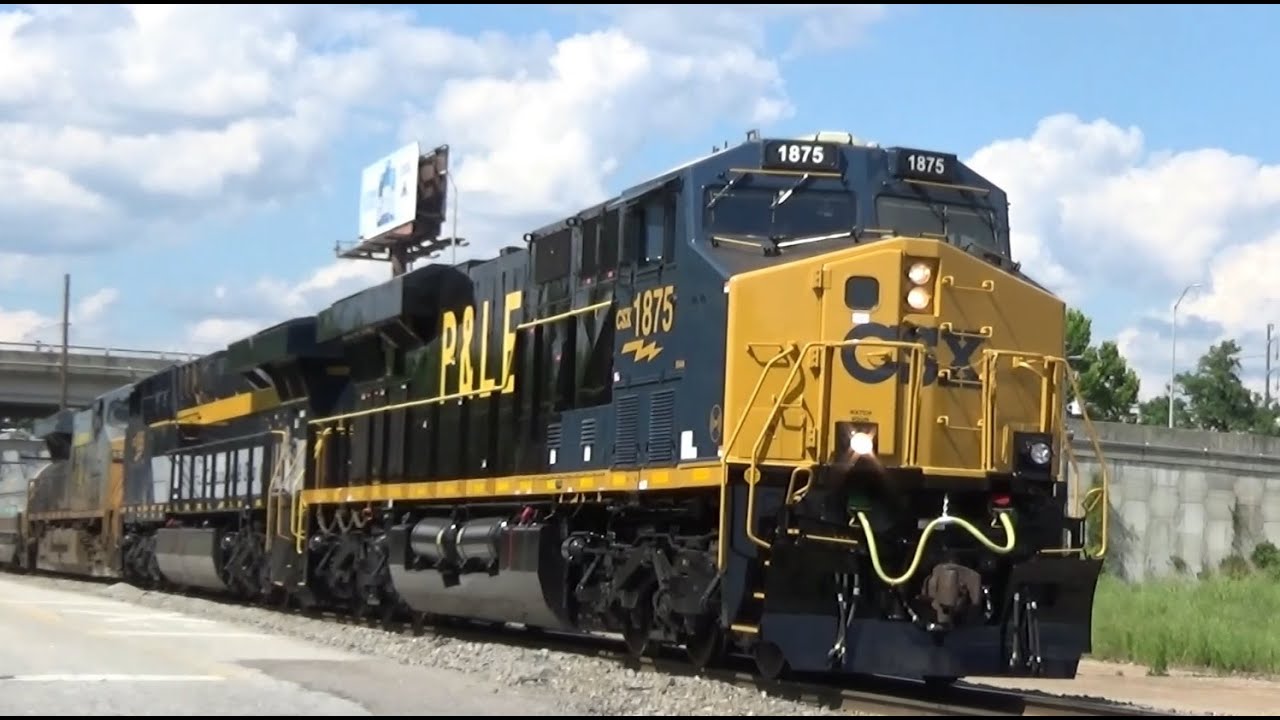 CSXT 1875 P&LE & CSXT 1869 C&O Lead CSX M693 in Augusta, GA 6/11/24