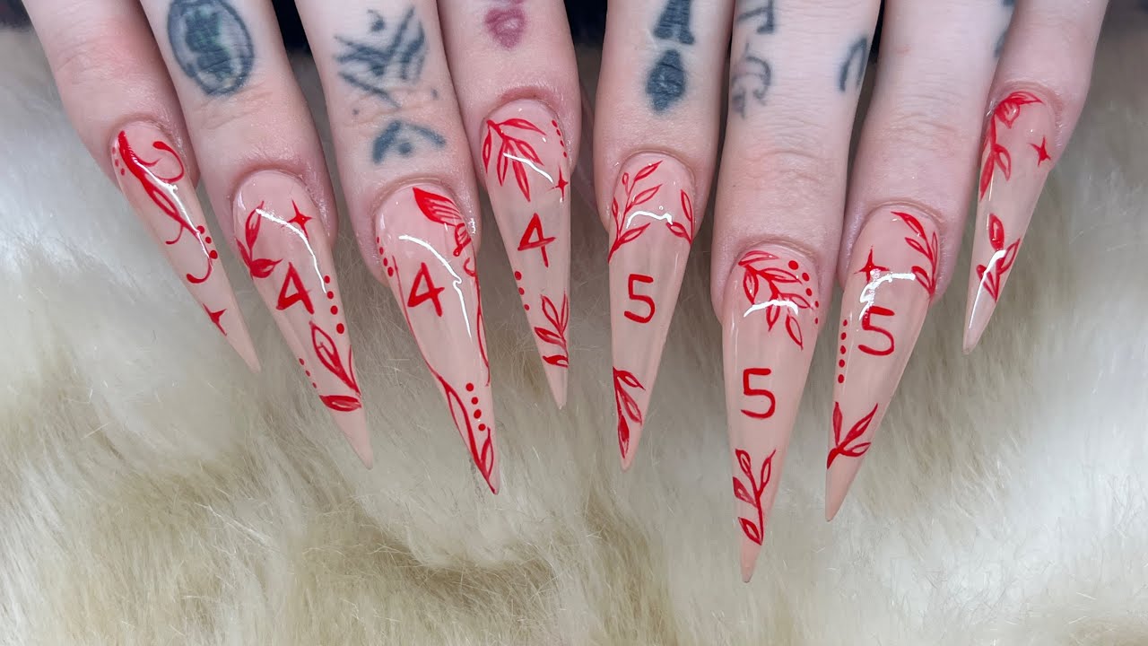 Watch Me Work: Acrylic fill + Gel Polish & Nail Art | Nail Tutorial