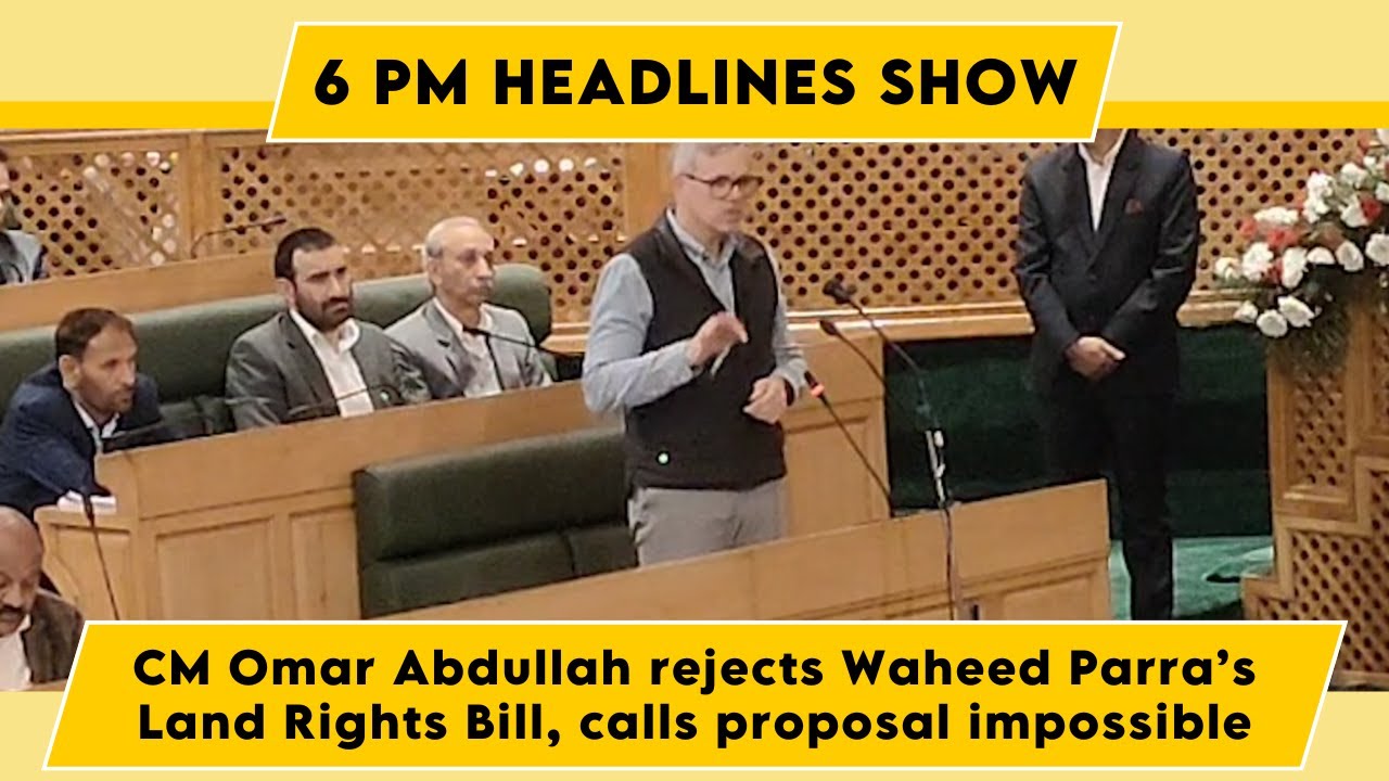 Watch Live: CM Omar Abdullah rejects Waheed Parra&rsquo;s Land Rights Bill, calls proposal impossible