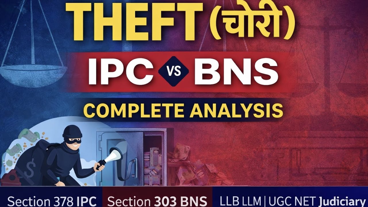 Theft (चोरी) Under IPC & BNS | Complete Comparative Analysis |
