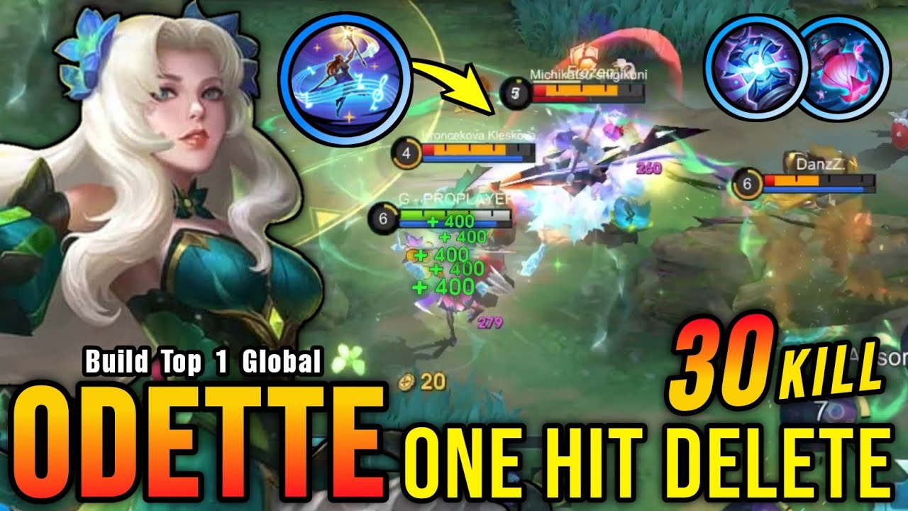 Odette 30 Kills!! Insane One Hit Damage Build!! - Build Top 1 Global Odette ~ MLBB