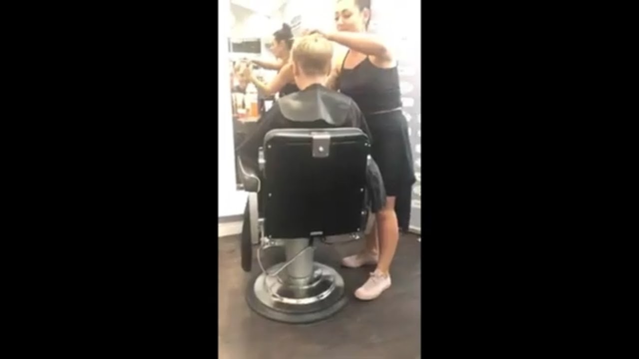Taylor Shaved in Salon by Barberette