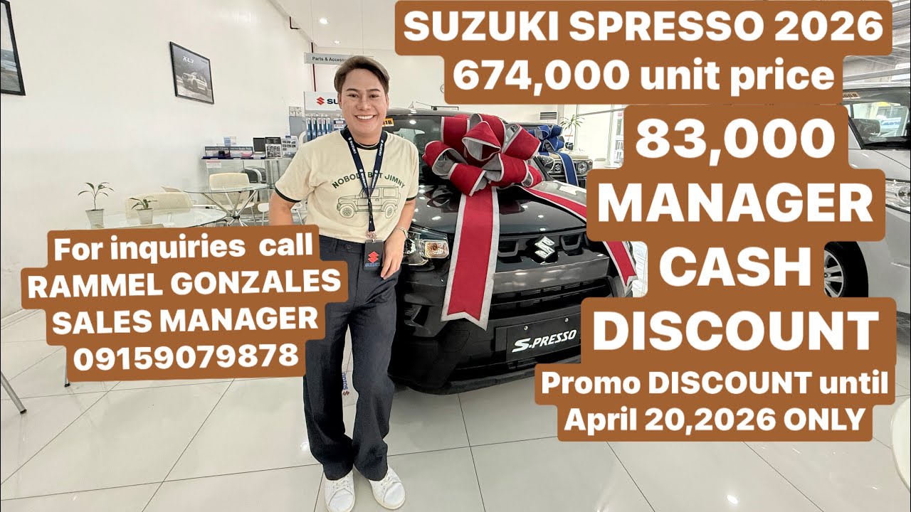 Maliit pero napakatibay at mura ang presyo ng bagong Suzuki spresso  ags 2026 model.