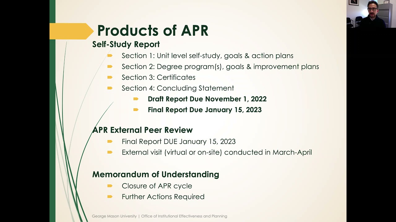 Academic Program Review (APR) Orientation - Fall 2021