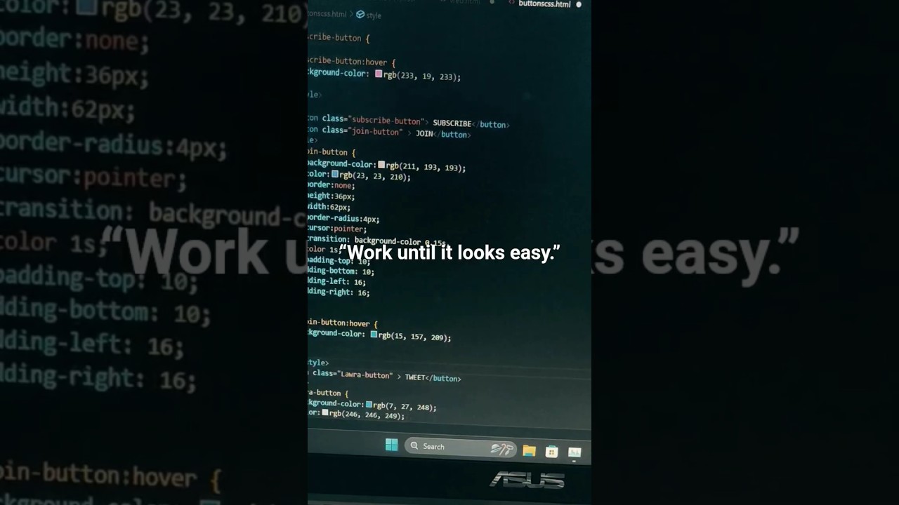 Work Until It Looks Easy &ndash; No Excuses, Just decipline. #productivity #shorts #ytshort