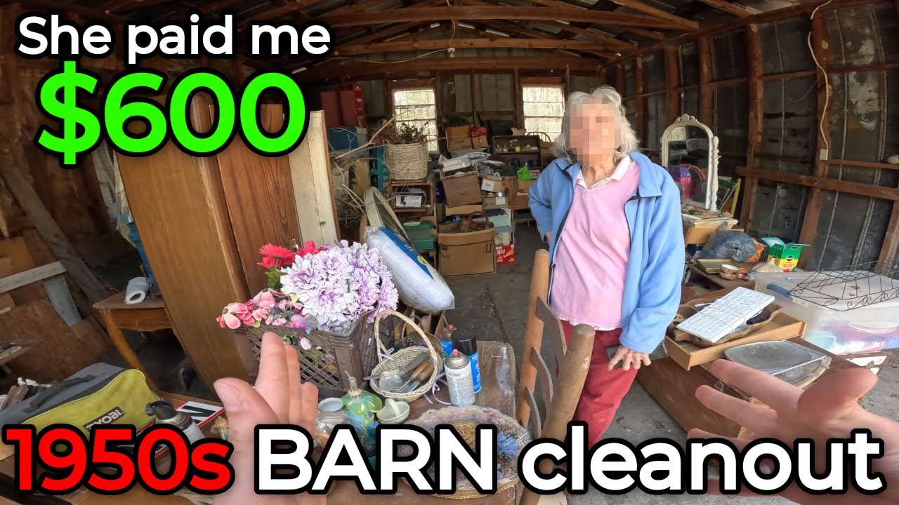This Sweet Old Lady Paid me $600 to clean out her 1950s Barn full of Junk