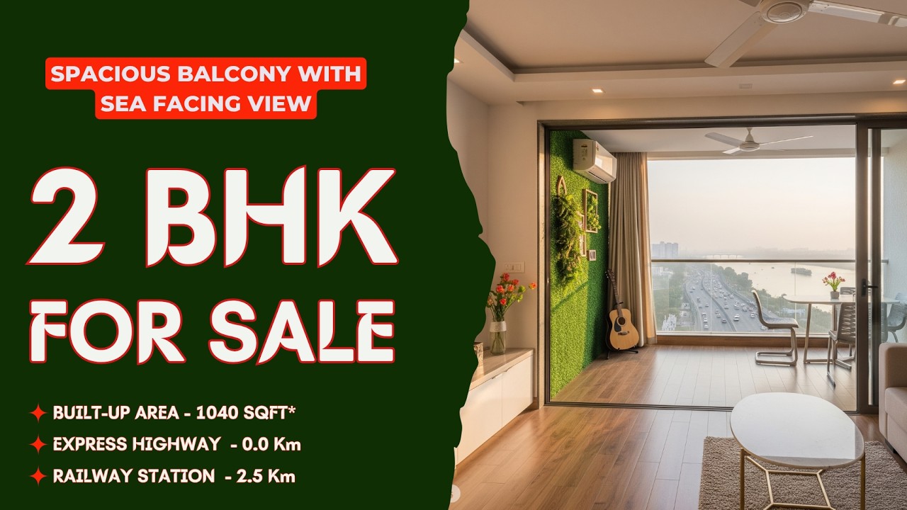 🏡 Thane Exclusive: 2 BHK Flat for Sale with Panoramic Sea Views & Massive Deck! Prime MMR Property!