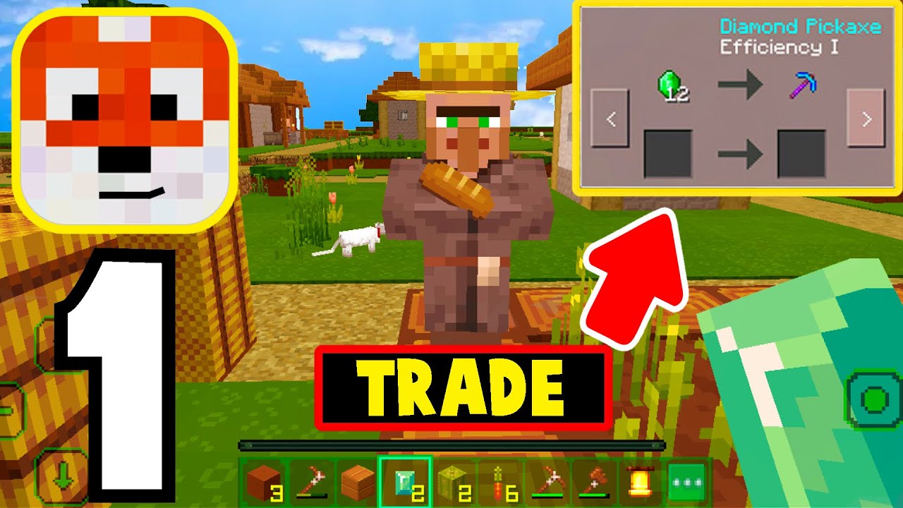 FoxyCraft - Survival - Gameplay Part 1 (BEST Minecraft PE copy)