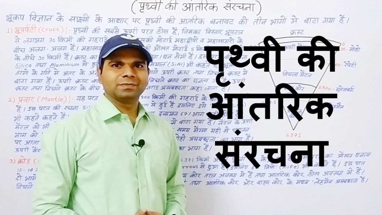 पृथ्वी की आंतरिक संरचना | Internal Structure of the Earth | Crust | Mantle | Core |