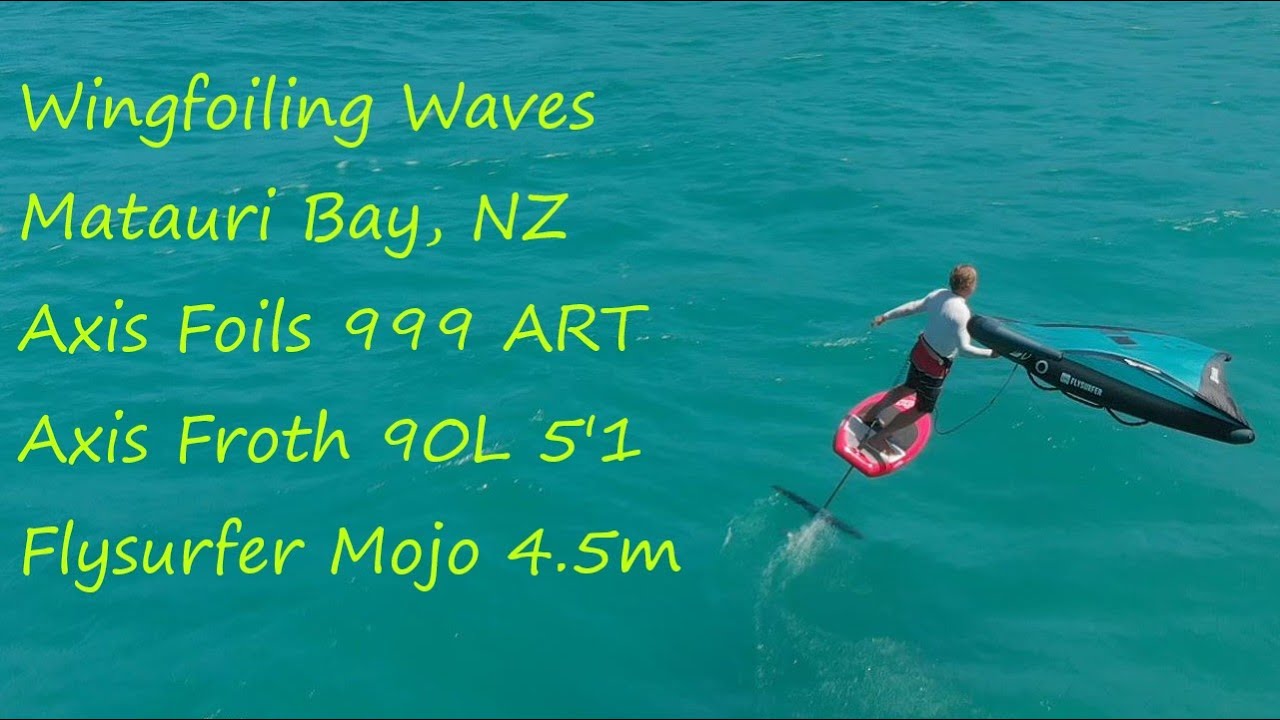 Wingfoiling Waves, Matauri Bay, NZ, Axis Foils, Flysurfer Mojo