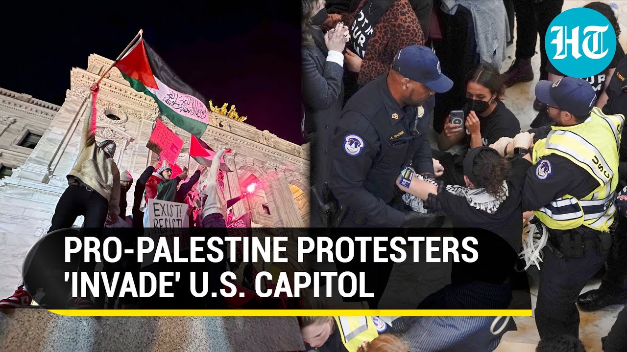 'Let Gaza Live!': Pro-Palestine Jews Storm U.S. Capitol; Protest Against Israel's Fury | Watch