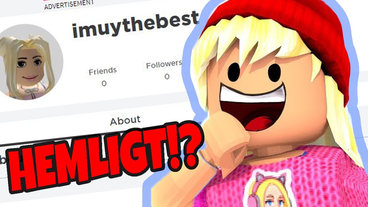 VISAR ER MITT HEMLIGA ROBLOX-KONTO!