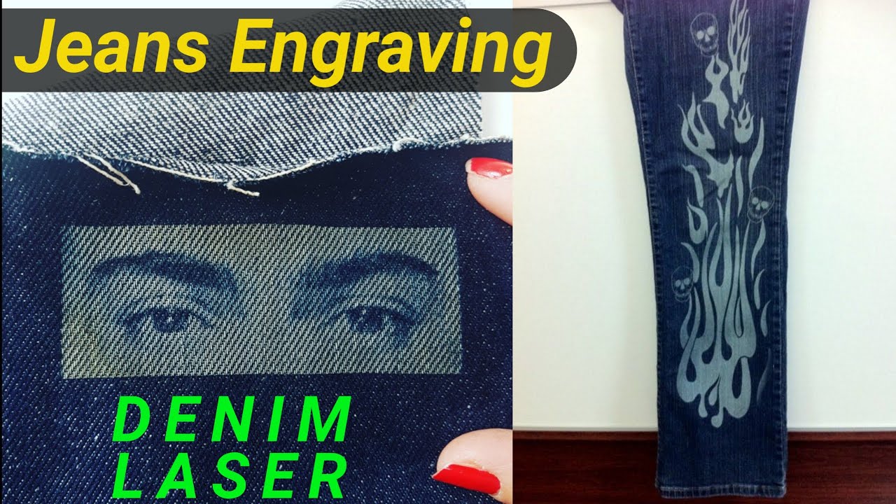 Denim Jeans Laser Engraving - Garments Laser Engraving Machine.