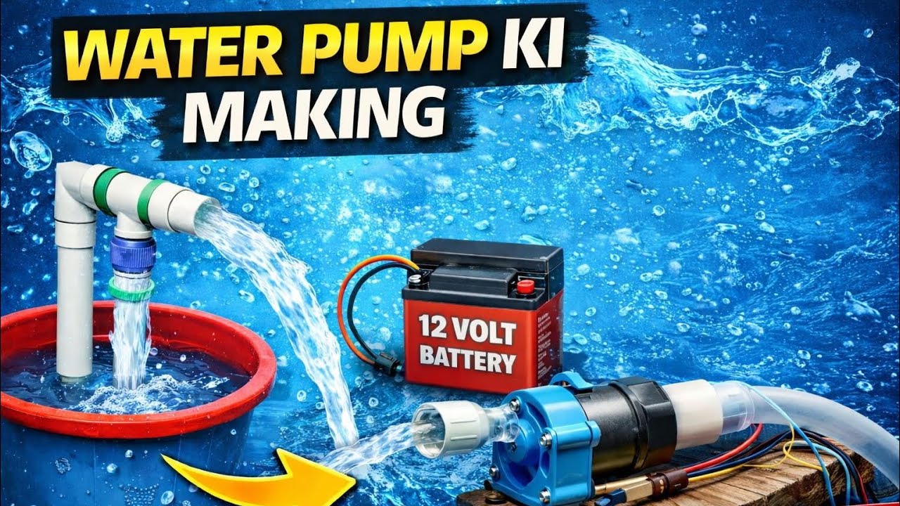 12V Battery se power full water pump Banaya 😱| Easy DIY at Home