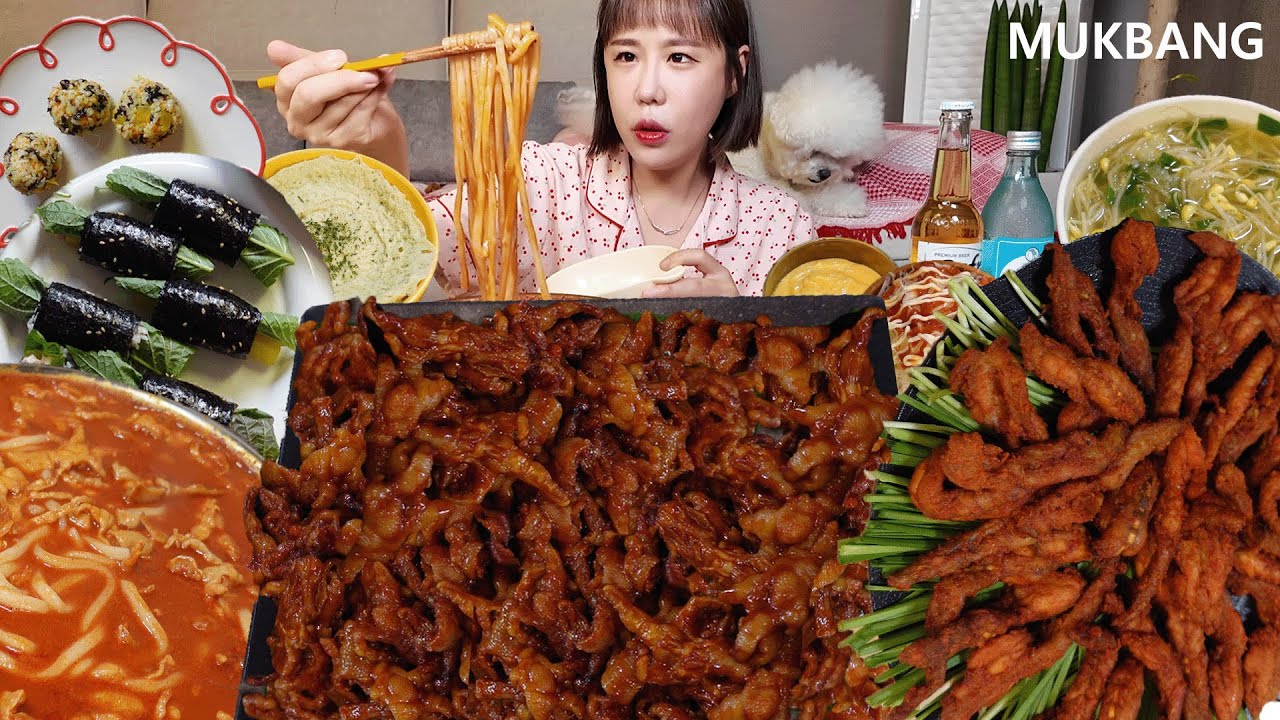 титр) 14 servings Spicy chicken feet Hot chicken noodles Chicken Neck Fillet realsound asmr mukbang