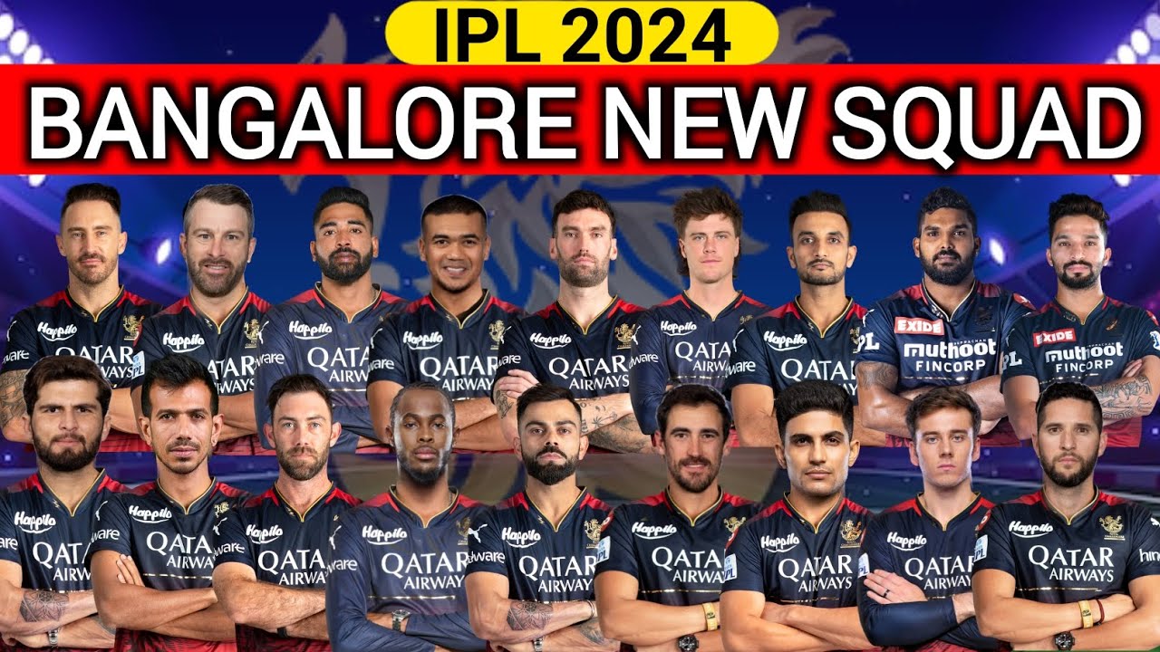IPL 2024 | Royal Challengers Bangalore Full Squad | RCB Full Squad 2024 | RCB Team Players List 2024