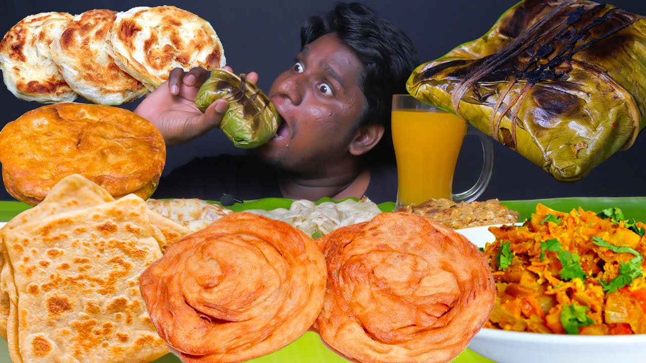 ASMR PAROTTA, KIZHI PAROTTA, PORICHA PAROTTA, BUN PAROTTA, VEECHU, KOTHU PAROTTA EATING SOUND