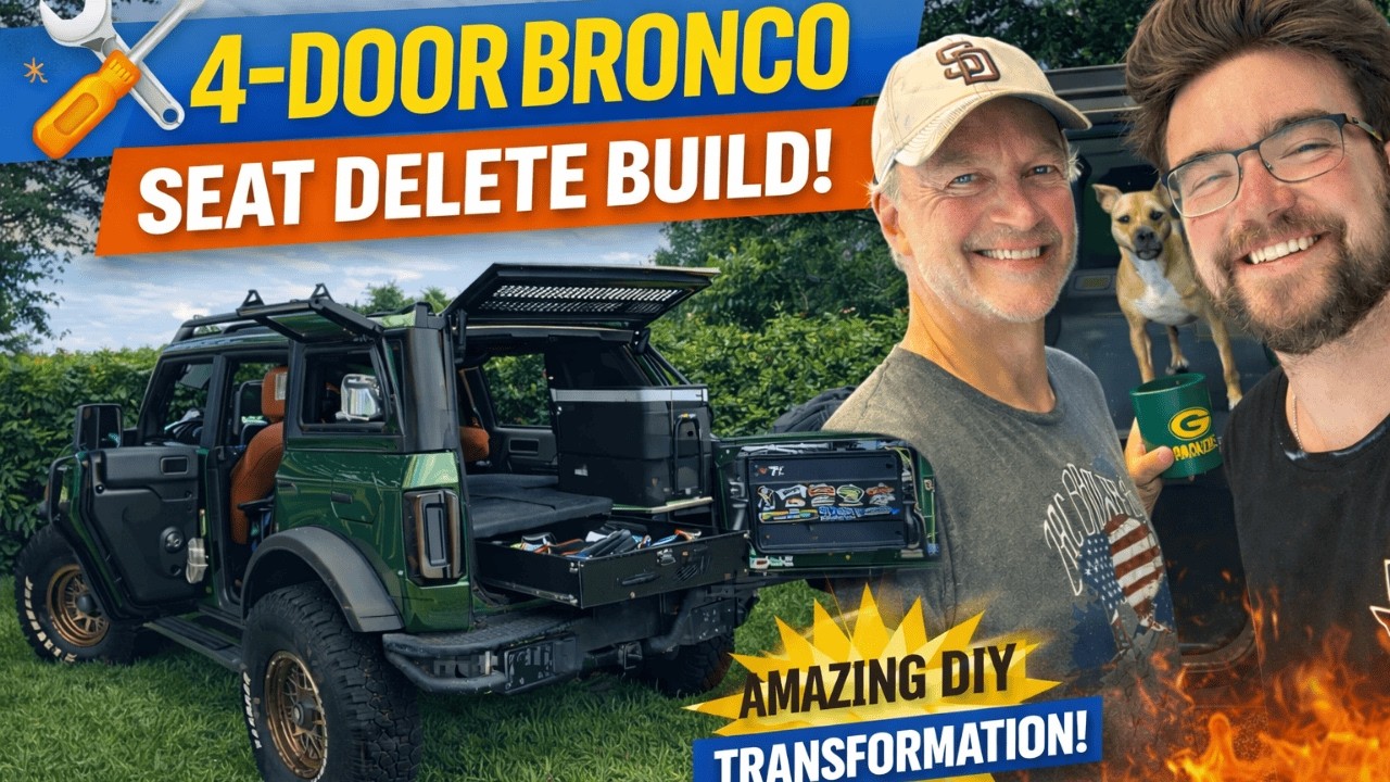 I Built a 4-Door Bronco Seat Delete | DIY Sleeping Platform & Storage