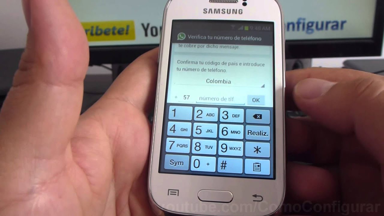 Como descargar e instalar Whatsapp en Android samsung Galaxy Young S6310 español Full HD