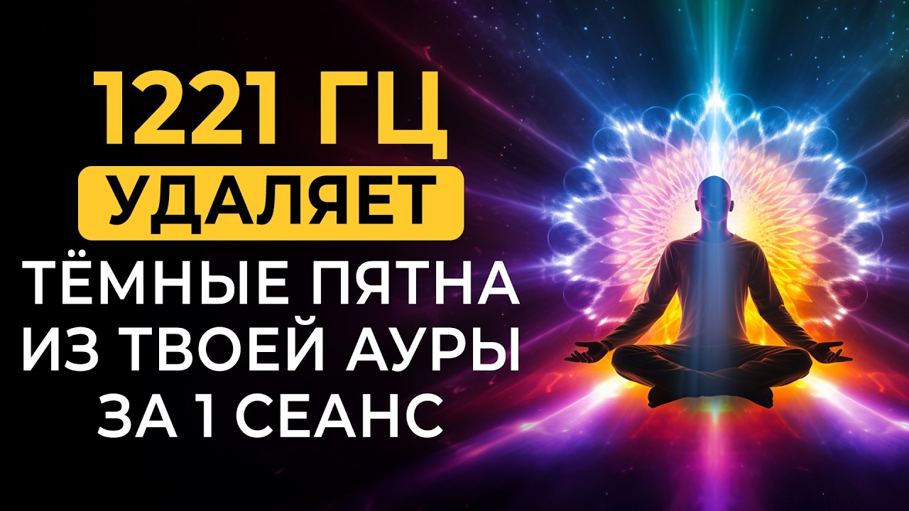 1221 Гц Эта Частота Удаляет Тёмные Пятна из Твоей Ауры за 1 Сеанс и Очищает Световое Поле 🌀