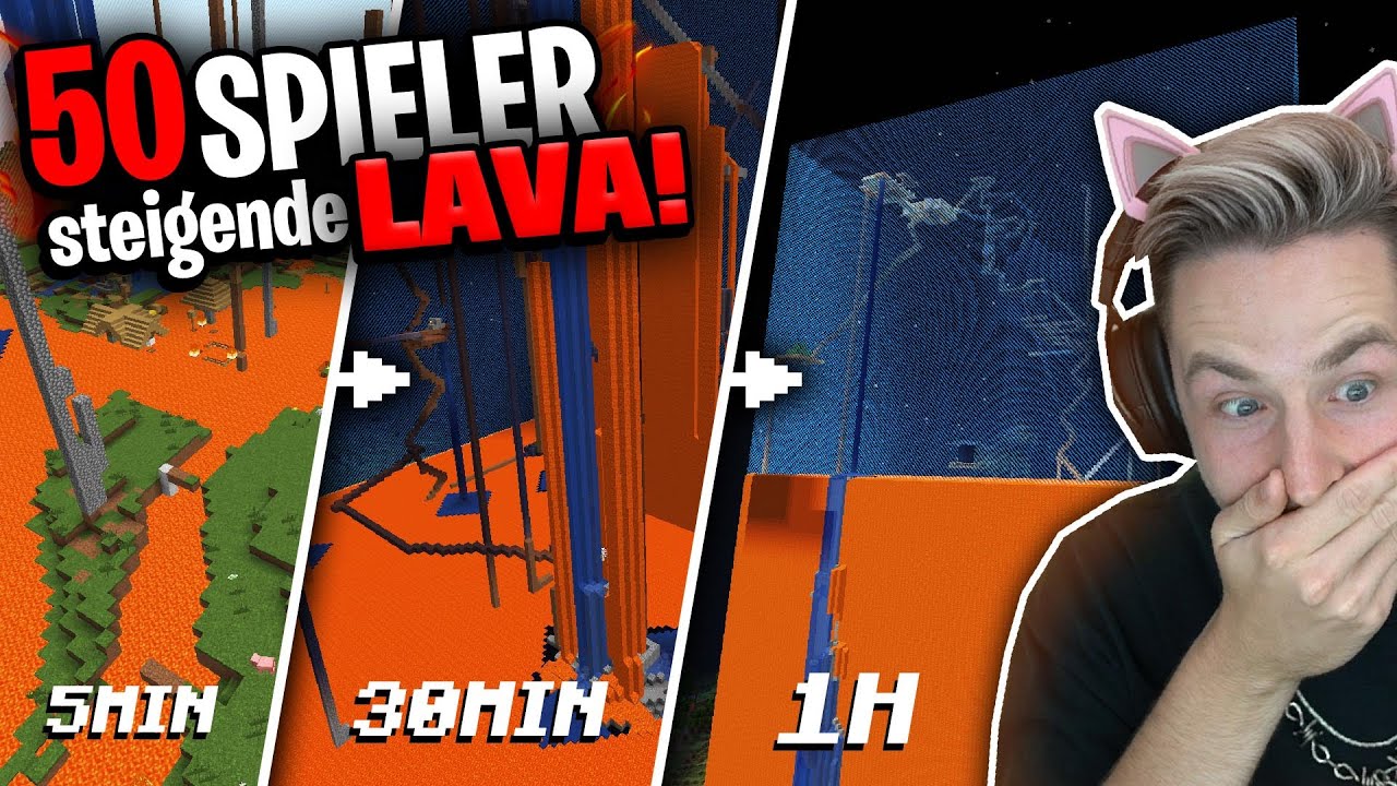 Die LAVA steigt jede Minute EINEN BLOCK, ihr glaubt nicht WAS 50 Spieler DANN getan haben!