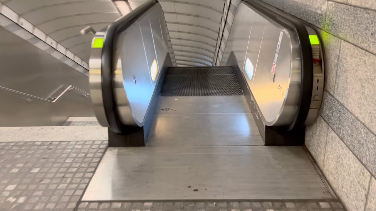 Dortmund, Germany. 5x O&K Escalator ride at Saarlandstraße Stadtbahn station.