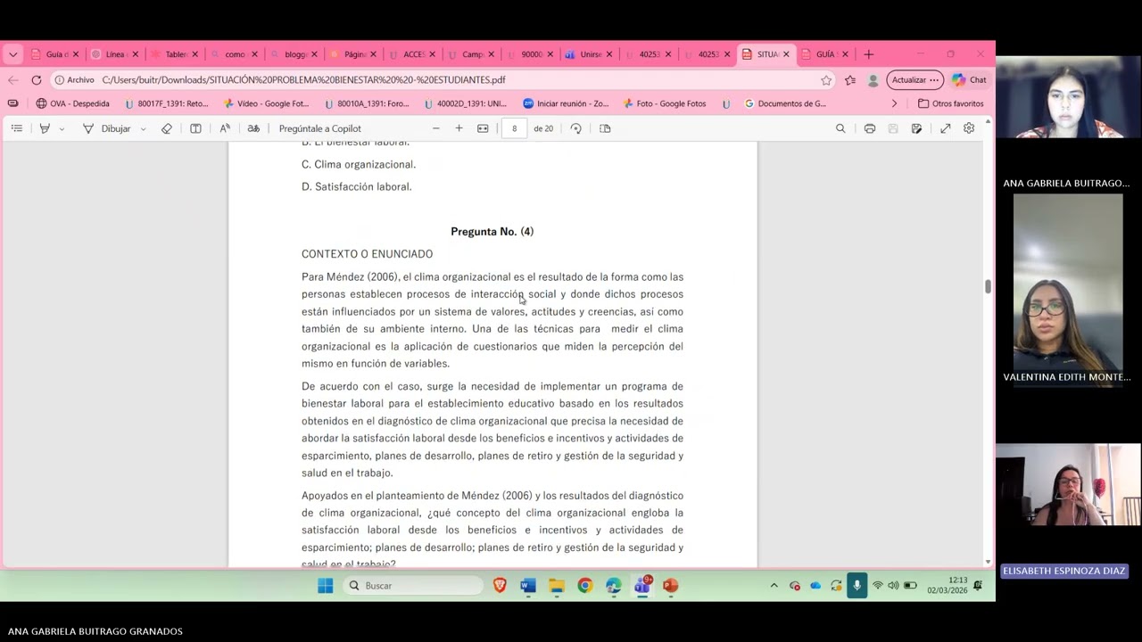 Reunión Acción Psicosocial en psicología del Trabajo y las organizaciones.