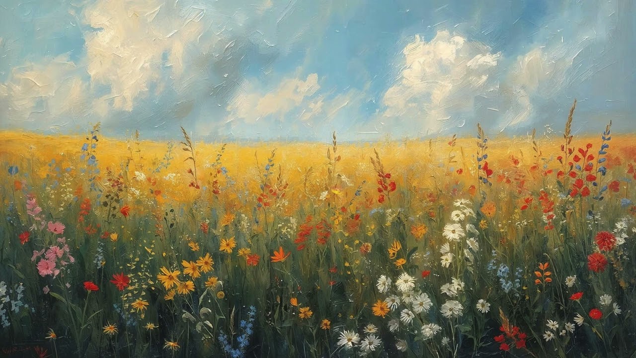 Field With Flowers🌷| Ambient Background | Screensaver