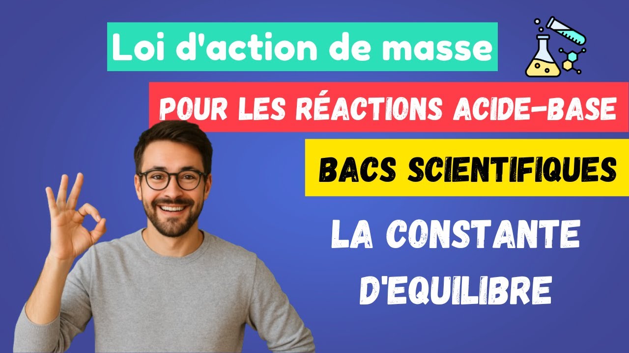 3. Loi d'action de masse pour les réactions acide-base: La constante d'equilibre