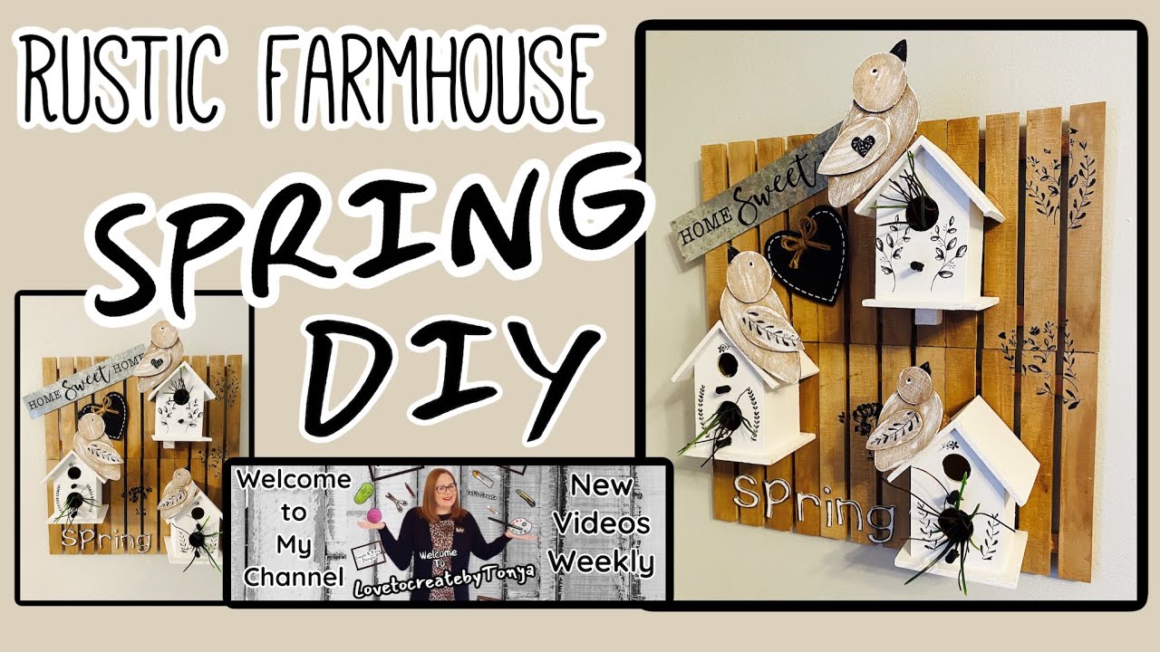 Rustic Farmhouse Spring DIY |Dollar Tree Spring DIY| Rustic Spring Decor | Farmhouse Spring Wall Art