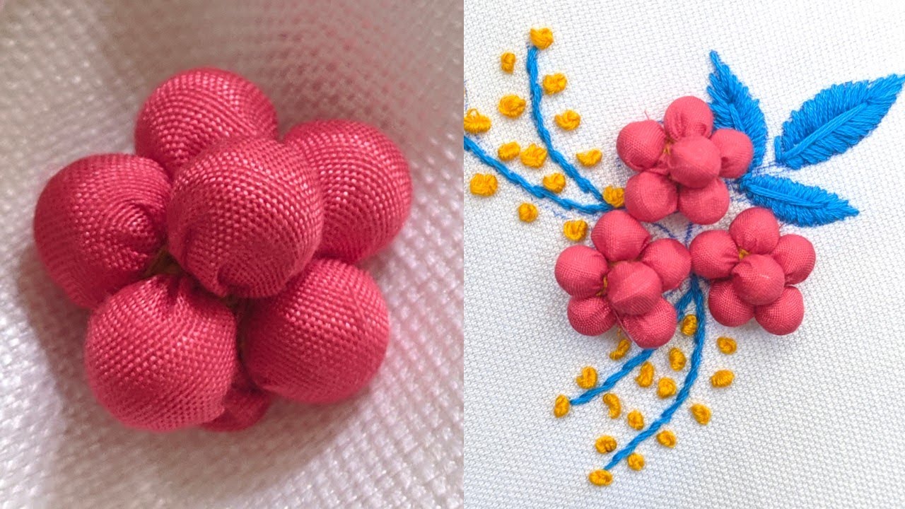 Hand Embroidery amazing flower design trick/ stump work flower design idea / very easy flower design