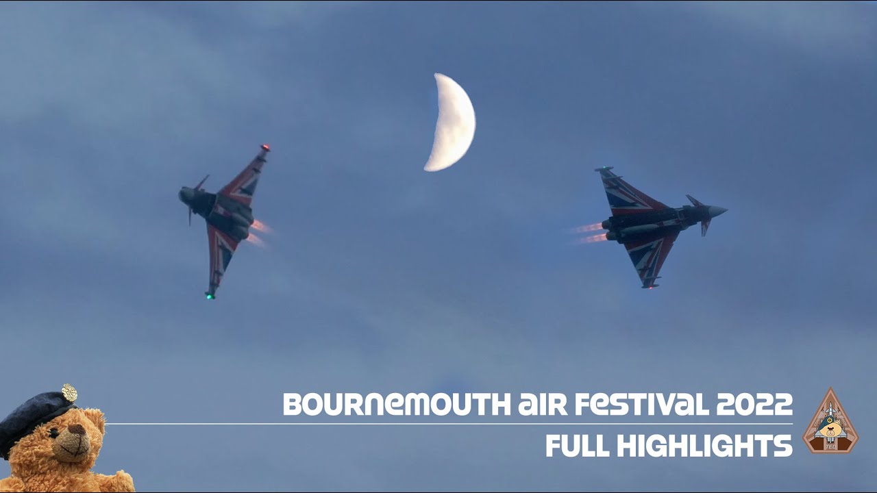 FULL AIR SHOW: Bournemouth Air Festival 2022 | Feat. Four Typhoon Displays, B52, BBMF, Hawker Fury