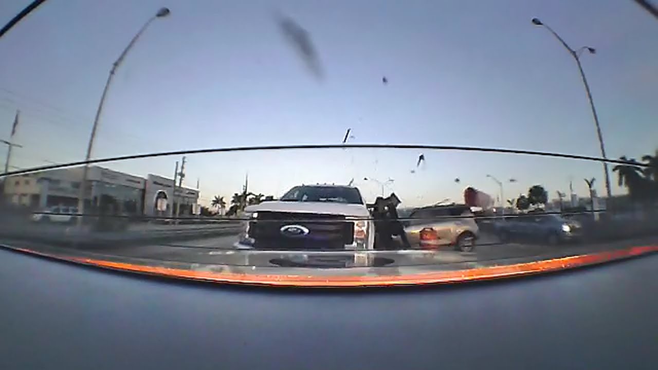 Dashcam Shows FHP Trooper Rear Ended in Work Zone