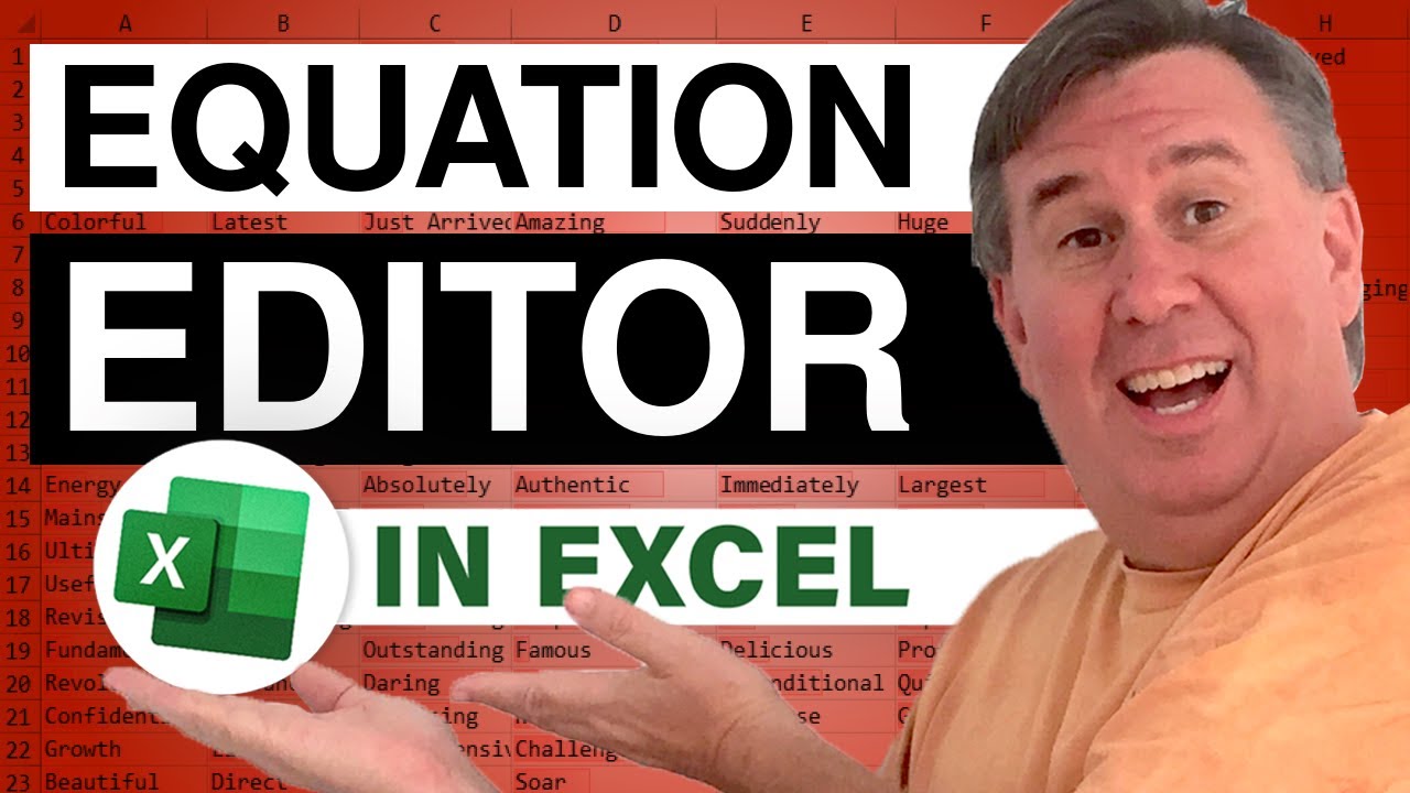 Excel - Equation Editor in Excel - Episode 1245