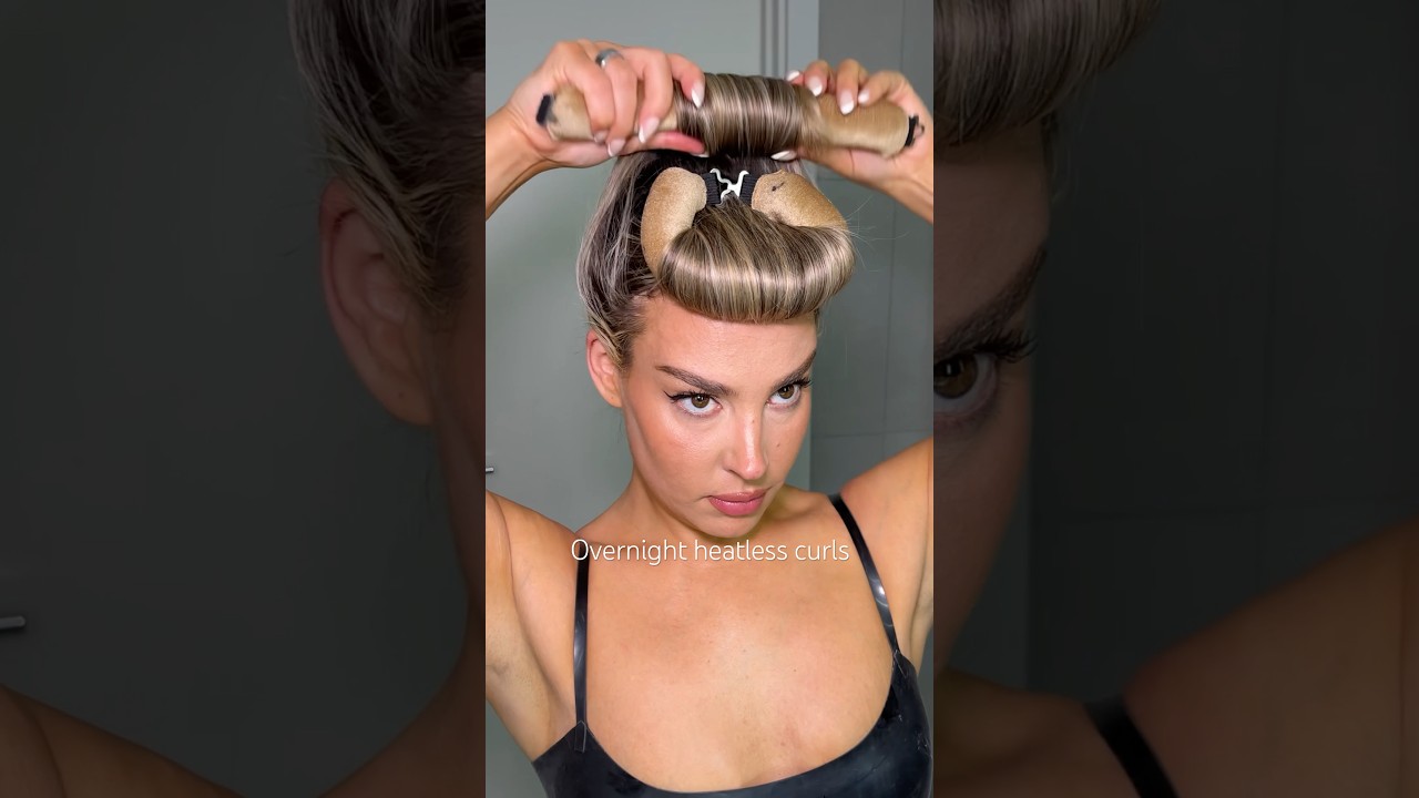 Overnight blowouts will always be my favourite #heatlesscurls #overnightblowout #hairtutorial