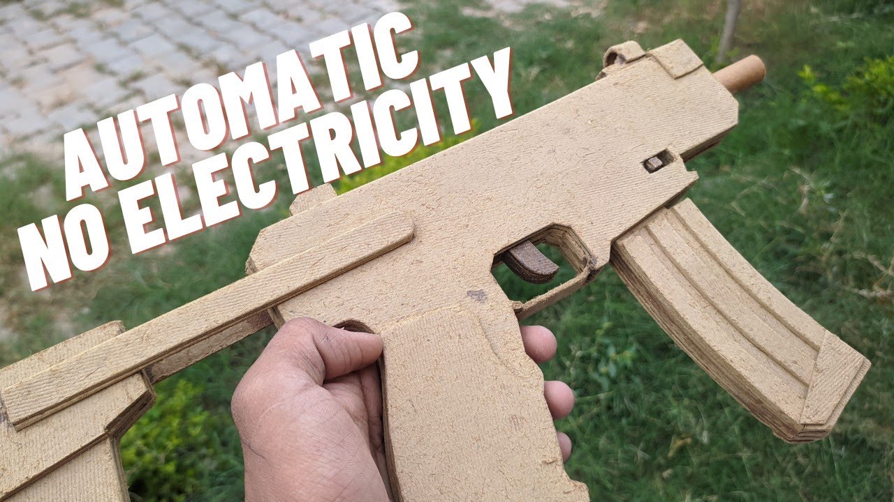 Automatic cardboard gun || No electricity mechanism || how to make cardboard gun