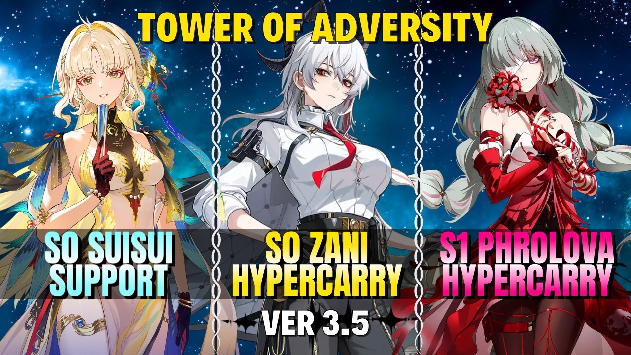S0R1 SuiSui Support x S0R1 Zani x S1R1 Phrolova | Tower of Adversity 3.5 | Full ⭐ | WuWa 3.5