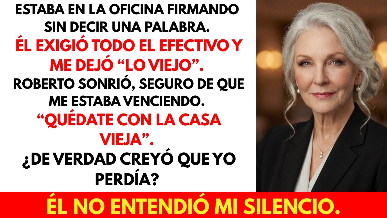 Firmé el divorcio mientras él celebraba su victoria.
