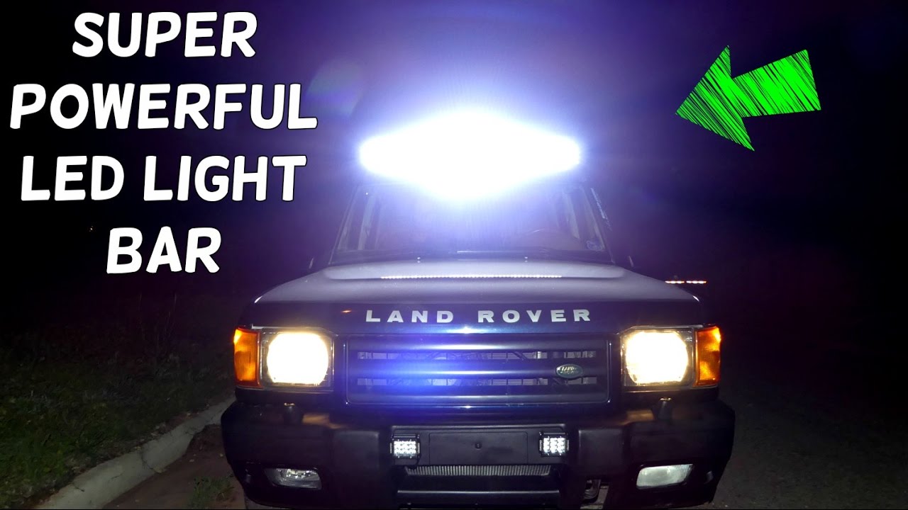 Nilight 50Inch 288w Curved LED Light Bar on Land Rover