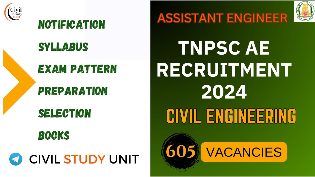 TNPSC AE 2024 | Recruitment  Details |Syllabus |Exam Pattern  Civil Engineering#tnpscaecivil #tamil