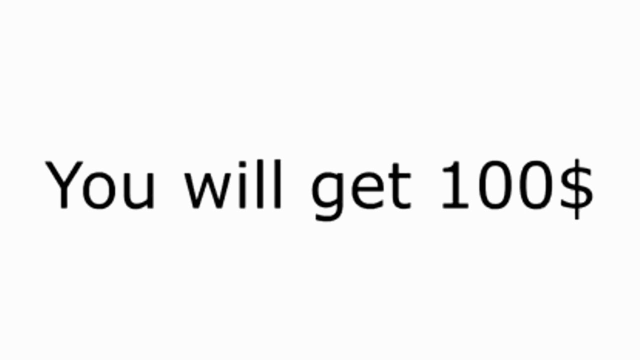 If nobody likes your comment, you will win 100 $.