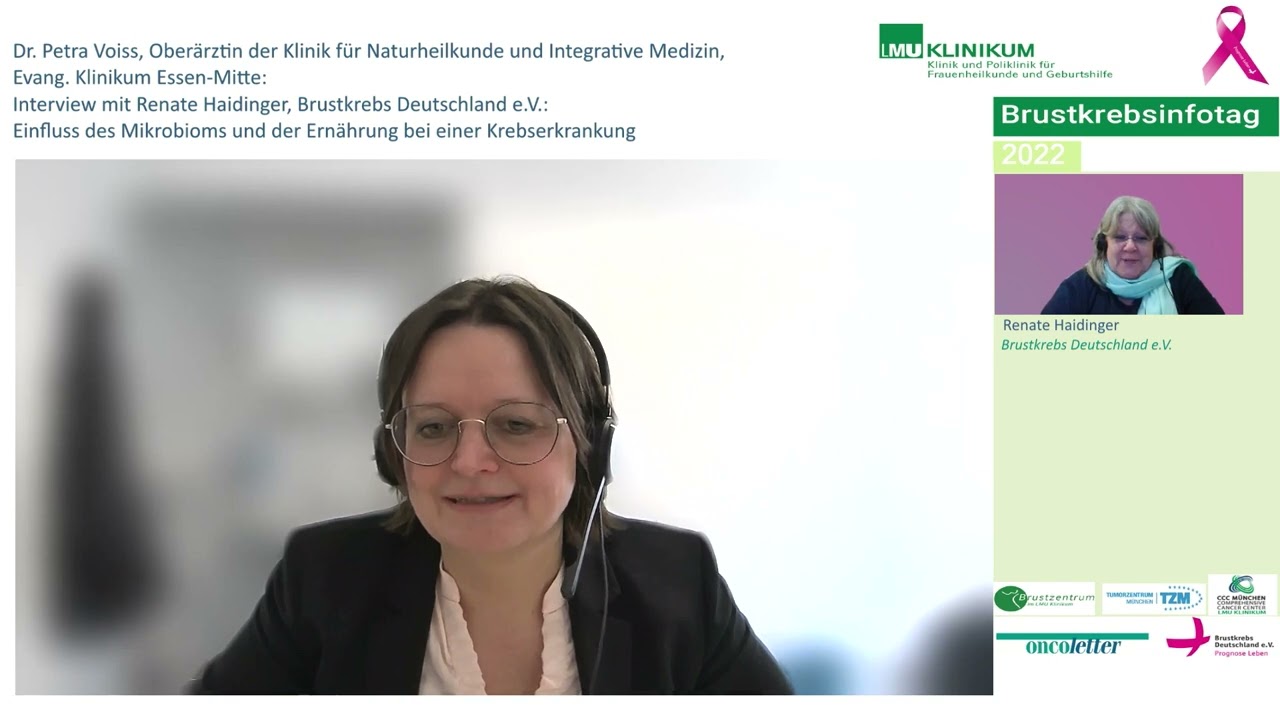 Brustkrebsinfotag 2022: Einfluss von Mikrobiom und Ernährung bei Krebserkrankungen, Dr. Petra Voiß