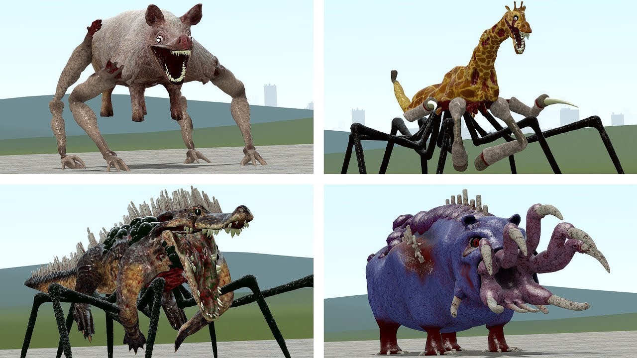 ALL ZOOCHOSIS MUTATED ANIMALS VS ALL POPPY PLAYTIME 3 In Garry's mod