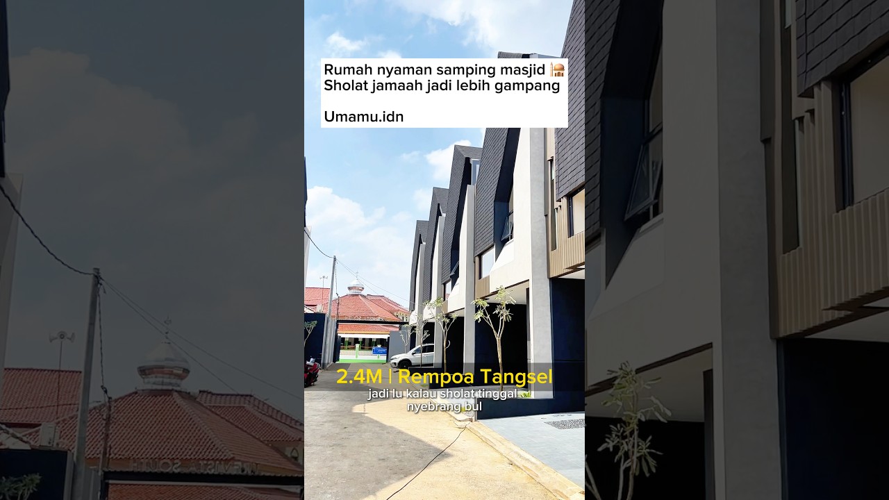 Rumah samping Masjid, setiap waktu bisa sholat jamaah - Rempoa Tangsel - 2.4M