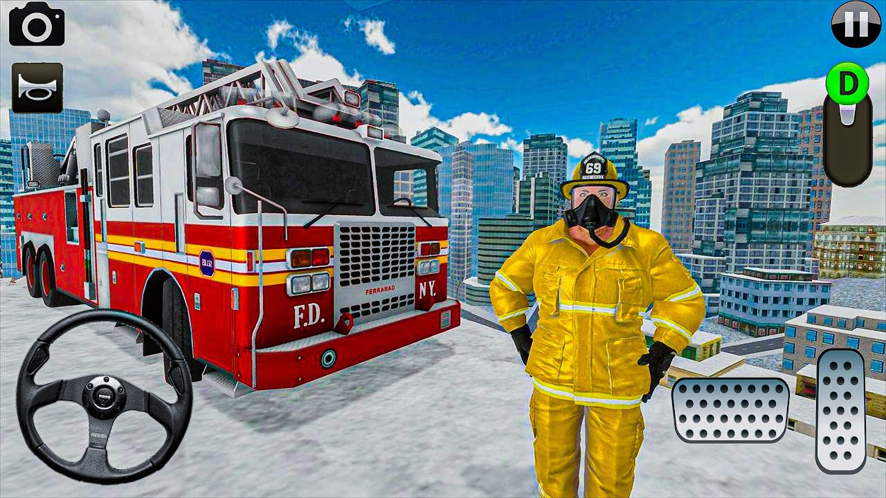 Firefighter Emergency Rescue Simulator - Fire Truck Airplane Rescue - Android Gameplay