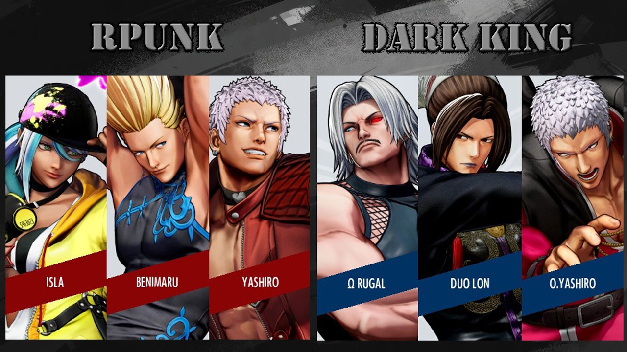 ISLA, BENIMARU, YASHIRO ⚡ RPUNK VS DARK KING ⚡ RUGAL, DUO LON, O. YASHIRO | THE KING OF FIGHTERS XV